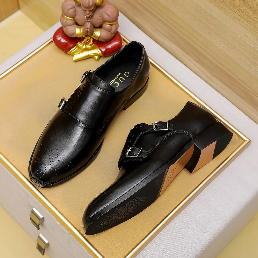 Men's men's shoes💰440💰💰🎩🎩🔥🔥Gucci GUCCI official website men's business formal leather shoes updated💥Hong Kong counter synchronized new styles💥completely one-to-one replica shipment👍zero gap in counter quality 0⃣️all made of imported cowhide with original hardware buckle➕🐂leather lining, color, code matching 39-44